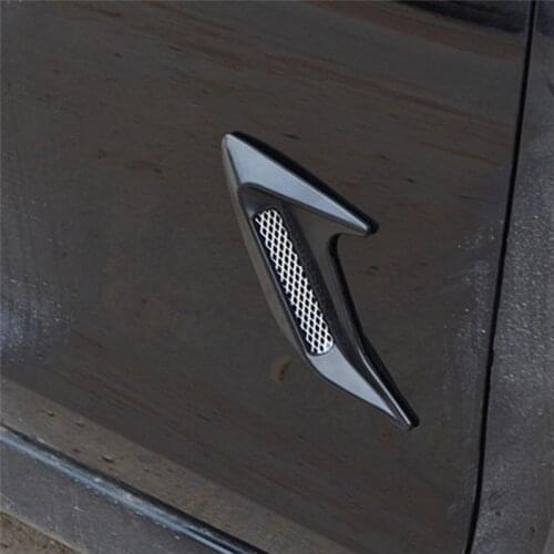 2Pcs/lot Car Auto Side Vent Air Flow Fender Intake Sticker Car Simulation Side Vents Decorative