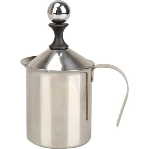 400ML Stainless Steel Double Mesh Milk Frother Milk Foamer Milk Creamer Kitchen Tool