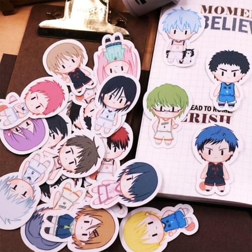 Anime Kurokos Basketball DIY Stickers Cartoon Waterproof Luggage Guitar Phone Motorcycle Decal Decor Kise Ryota Kuroko Tetsuya