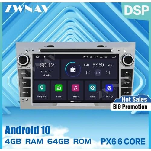 PX6 4G+64G Android 10.0 Car GPS Navi Radio stereo For opel Vauxhall Astra H G J Vectra Antara Zafira Corsa car multimedia player