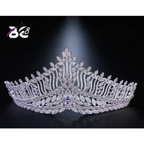 Be 8 Top Quality Wedding Bridal Cubic Zirconia Girls Women AAA Zircon Tiara CZ Crown Headband for Prom Hair Jewelry H054