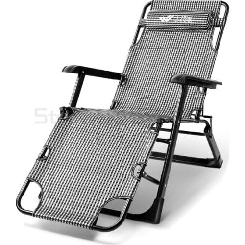 Large folding recliner lunch break bed summer cool leisure armchair portable chair