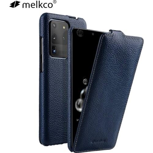 Genuine Leather Flip Phone Case For Samsung Galaxy S20 Plus Ultra S9 10+ Note10 Plus Cases Vertical Open Cow Business Bag Cover