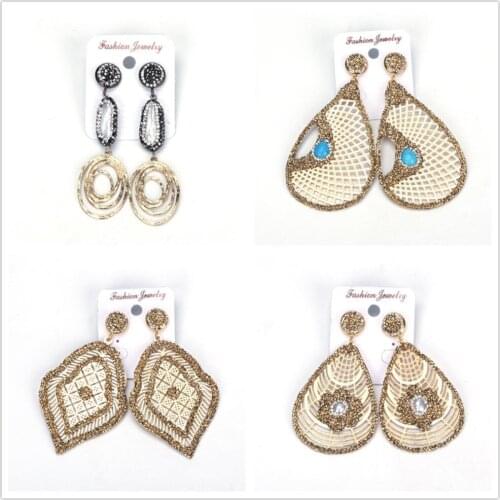 Dankaishi Waterdrop Tear Drop Shape Earrings for Women Luxury Style Pearl Rhinestone Crystal Accessories for Best Friend Gift