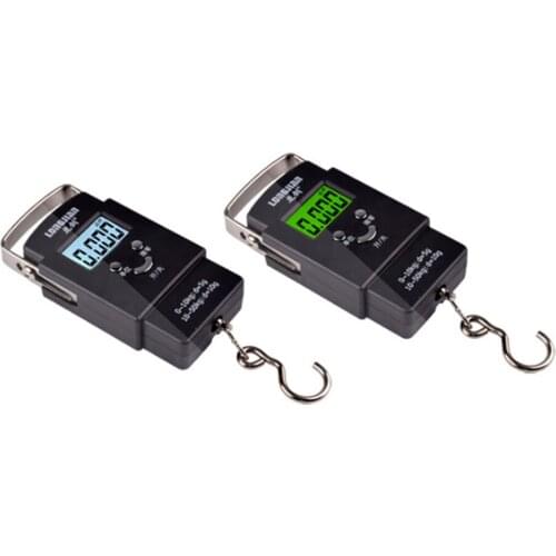 50KG/110LB 10g Electronic Portable Digital Scale Hanging Hook Fishing Travel Luggage Weight Scale for Baggage Balance Steelyard