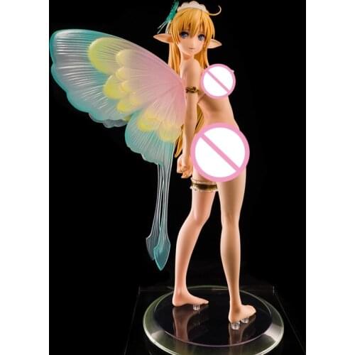 29cm Anime The Seven Deadly Sins Elaine Action Figure PVC Fairy Butterfly Girl Standing Pose Collection Model Dolls Toy for Gift