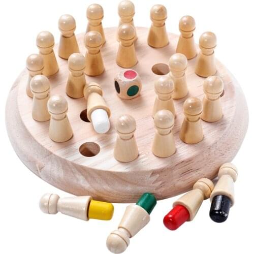 Natural Wooden Memory Match Game, Intelligence Brain Training Educational Toys