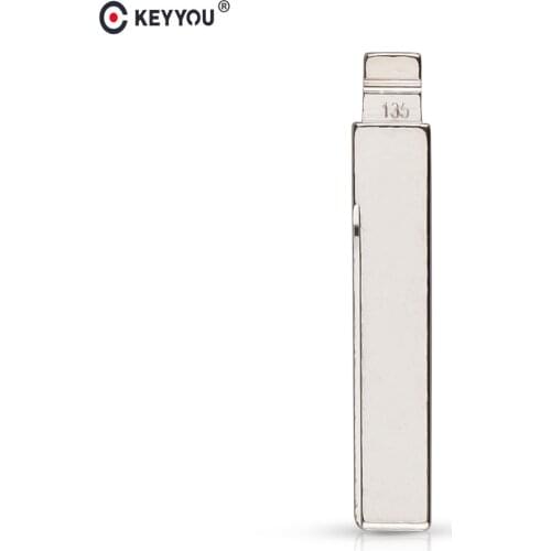 KEYYOU 10pcs NO.135 Metal KD Replacement Flip Remote Key Blade Car Blank Original For HAIMA Flip Car Key #135 Blade