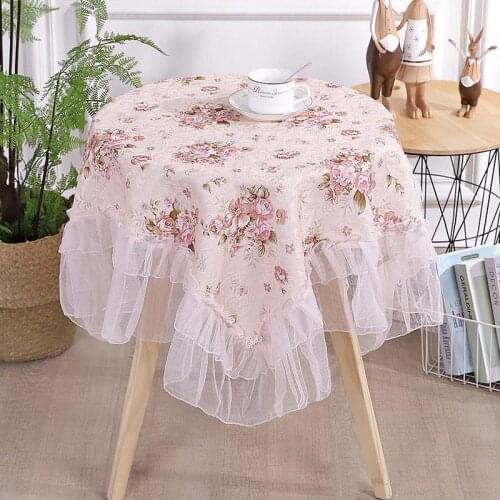 Square 110cm Fashion Fine Workmanship Lace Table Cover Cloth Furniture Mantel Ganchillo Tablecloth Christmas Wedding Decoration
