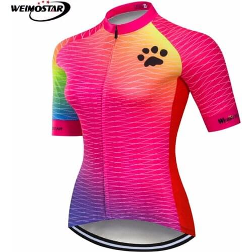 Weimostar 2021 Summer Cycling Jersey Shirt Women Mountain Bicycle Cycling Clothing Ropa Ciclismo Road mtb Bike Jersey Maillot