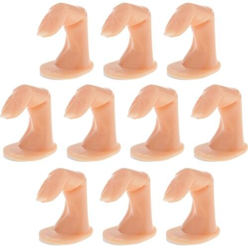 MagiDeal 10 Pieces Fake Fingers Nail Hand Manicure Practice Tool