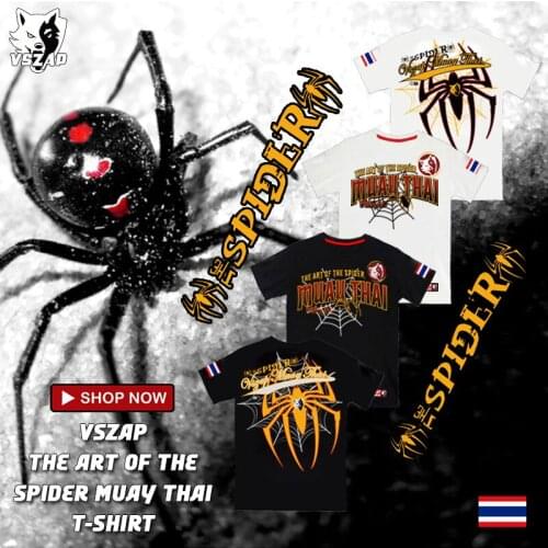 VSZAP Thai boxing fight spider fight cotton short sleeve T-shirt male seek MMA martial arts wind sports fitness leisure
