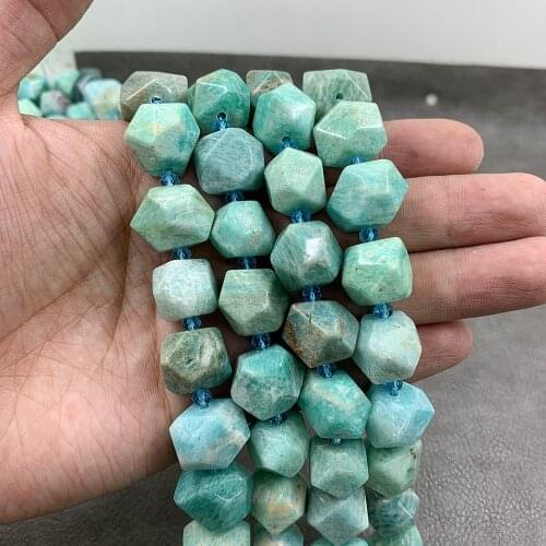Natural Stone Amazonites Irregular Freeform Faceted Freeform Shape Loose Beads
