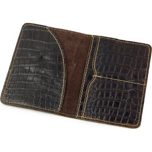 Alligator Pattern Genuine Leather Passport Cover Men Crocodile Cover Passport Top Quality Case for Passport