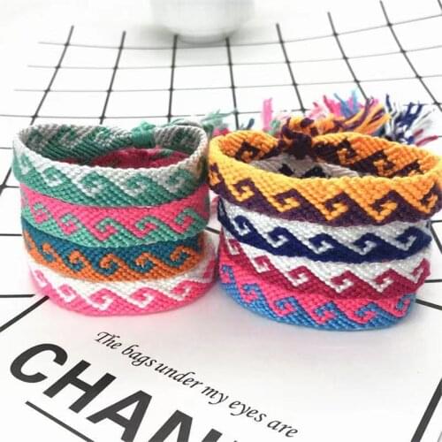 Retro braided bracelet ethnic style couple bracelet female student girlfriends bracelet hand-woven diy bracelet