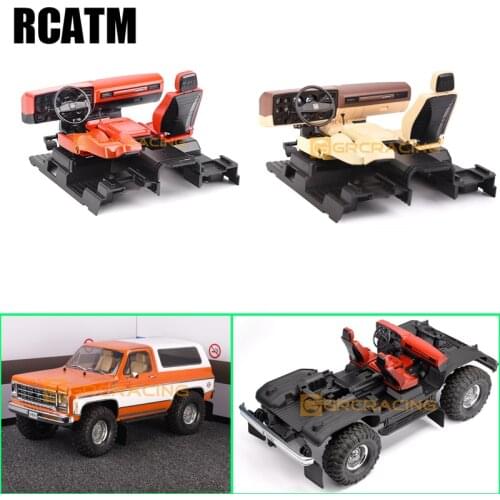 Full Set Simulation Interior Central Control Seat Kit For 1/10 RC Crawler Car Traxxas TRX4 Chevrolet Blazer 1979 Body