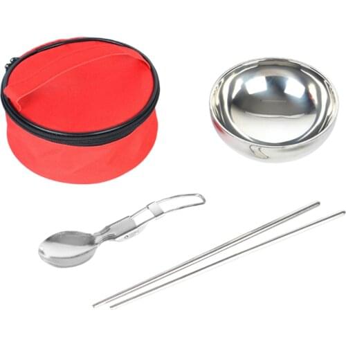 Portable Camping Cutlery Set Reusable Outdoor Fishing Backpacking Tableware Kit