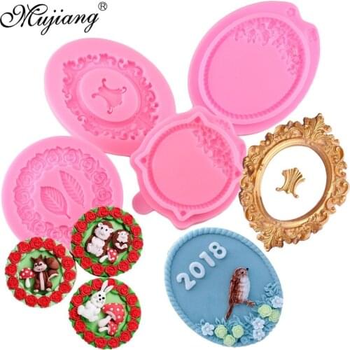 Frame Silicone Mold Rose garland Cake Border Fondant Mould Cake Decorating Tools Candy Chocolate Gumpaste Molds Cupcake Baking