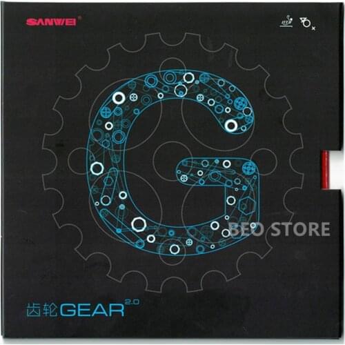 SANWEI GEARS 2.0 (GEAR 2.0, Half-sticky, Backhand Counter-attack) Table Tennis Rubber Ping Pong Sponge