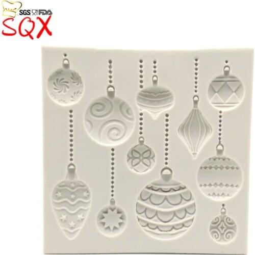 Christmas Gift Balloon Fondant Cake Silicone Molds Baking Tools for Cakes Chocolate Cupcake Kitchen accessories SQ1662