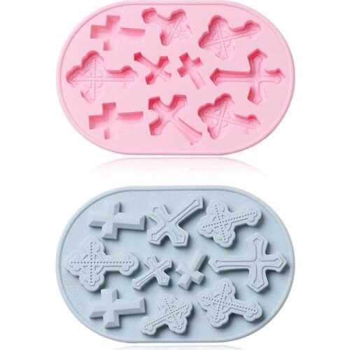 Retro Cross Silicone Mold DIY Childrens Food Supplement Candy Chocolate Making Cake Decoration Tool Silicone Fudge Mold