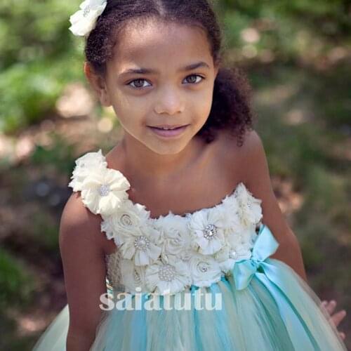 Blue Girls Dress New Year Princess Children Wedding Dress Gown Kids Dresses Tutu Party Birthday Dress Christmas T-Show Vestido