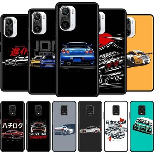 Sports Car jdm drift Smartphone For Xiaomi Redmi Note 10 9 9T 9S 8 8T 7 Pro Max TPU Cover Soft Fundas Shell