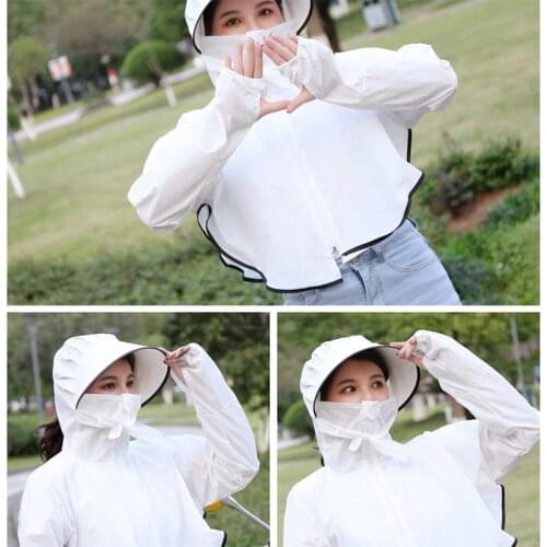 Anti Sun Hoodie Sun-proof Clothing Thin Hoodie Cap Hooded Jackets Sun Protection For Sports Running Cycling SAL99