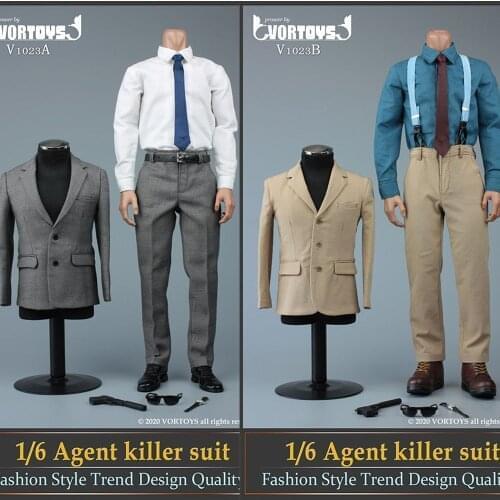 V1023 1/6 Agent Killer Suit Clothes Fit 12inch Male Action Figure Dolls In Stock