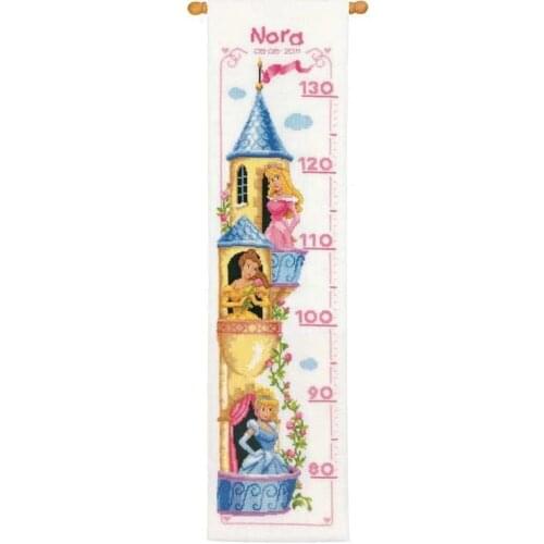 Top Quality Beautiful Lovely Counted Cross Stitch Kit Height Chart Measure Snow White and Castle My Rain