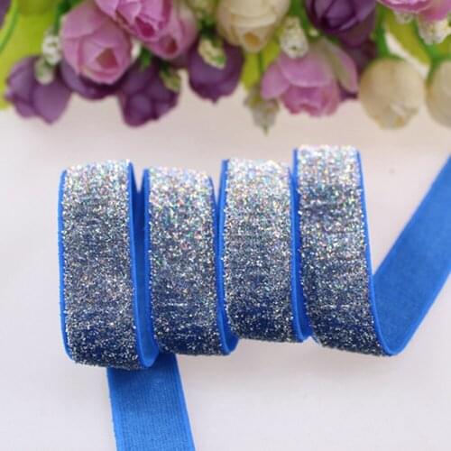 5/8" frosted glitter elastic LB-1 for accessaries, 150yards/roll