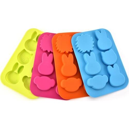 New diy mousse dessert mold high temperature resistant silicone rabbit animal cake mold