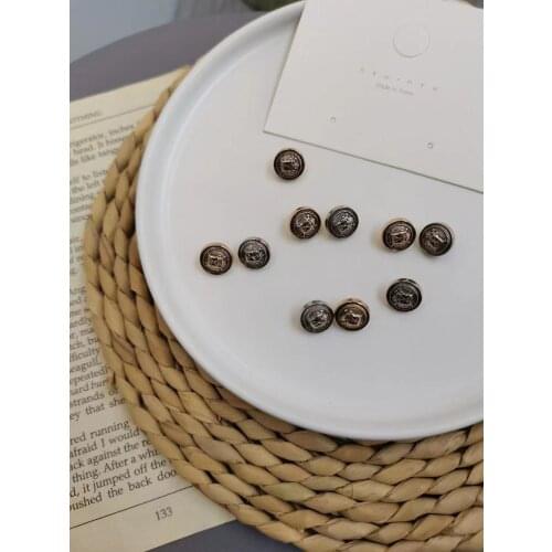 10pcs Gold Metal Shirt Sewing Buttons For Clothing Round Square Vintage Women Wedding Gift Decorations Accessories