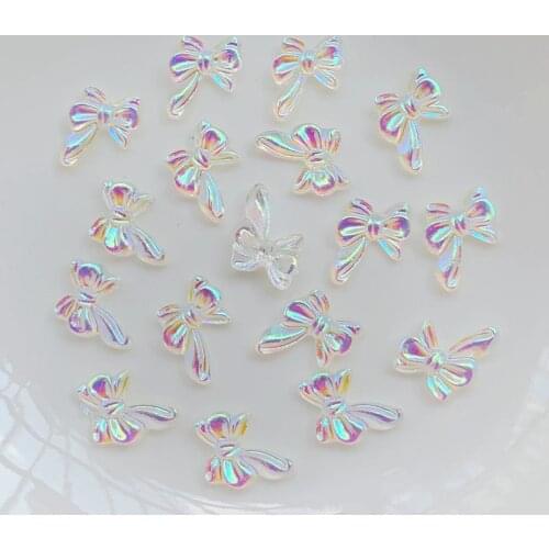 30PCS 9.5*11MM 3D Auroral butterfly fancy rhinestone nail art decorative jewelry nail glamour crystal nail salon supplies