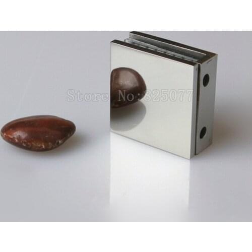 4PCS Cast 304 stainless steel U shaped 0 degree wall to glass hinge bathroom hinges glass fixed hinge glass clamp JF1465