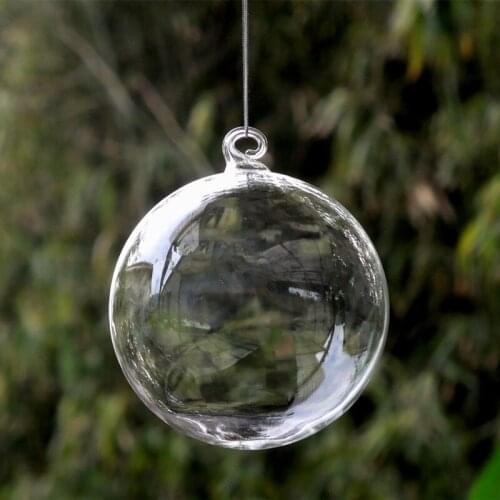 Diameter=12cm 4pcs/pack Christmas Ball Transparent Glass Globe Hotel School Window Wedding Decoration Glass Ball Christmas Day