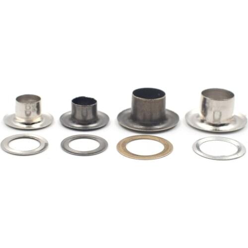 500sets thick fabric high stud Metal gromet eyelets wih washers 6mm/8mm hollow rivets bulk clothing DIY sewing accessories