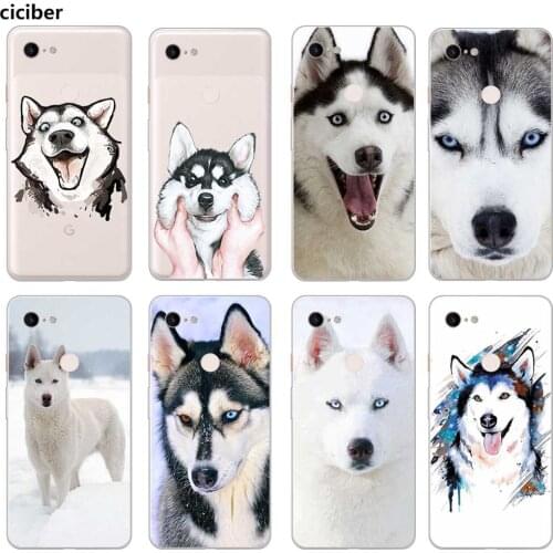 Huskies Alaska Dog Phone Case For Google Pixel 5 4a 4 3a 3 2 XL Soft Silicone TPU Cover for Pixel 5XL 4XL 3XL 2XL Fashion Fundas