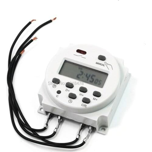 CN101A AC 110V LCD Digital Power Programmable Timer Switch Time Relay 16A