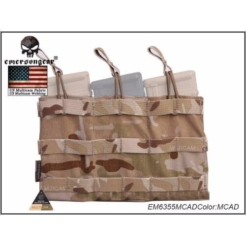 EmersonGear Modular Triple Open Top Magazine Pouch Combat Molle MAG Pouch Multicam Arid EM6355