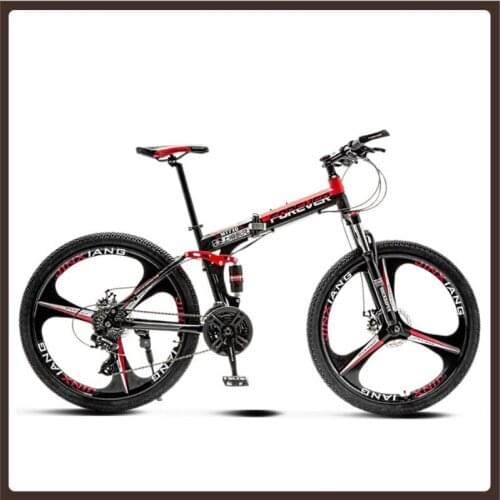 Adult Off-road Bicycle Mountain Bike Women Folding Speed Bicycle Double Shock Absorber Student Racing Velo Pliable Entertainment