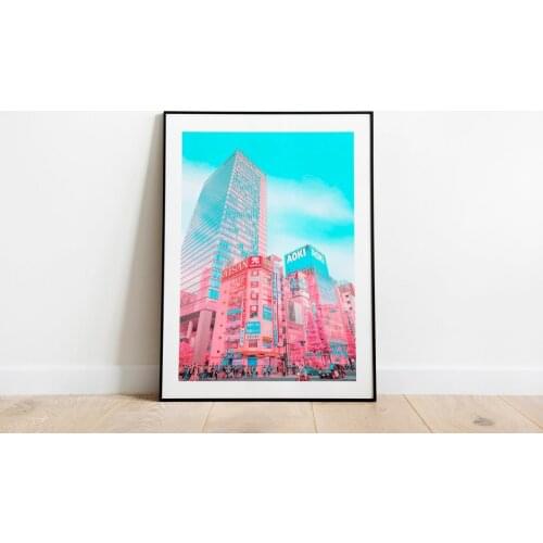 HD Printed Japan Build Street Scenery Canvas Painting Wall Art Akihabara Poster Home Decor Living Room Modular Pictures Framed