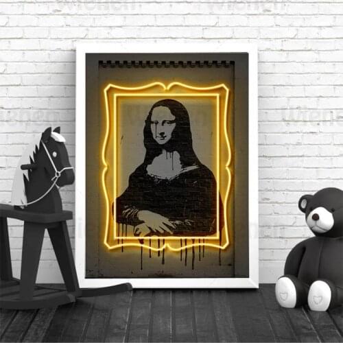 Mona Lisa Street Art Poster and Print Canvas Painting Personalized Decoration Wall Art Picture Gift Idea Home Decor Unframed