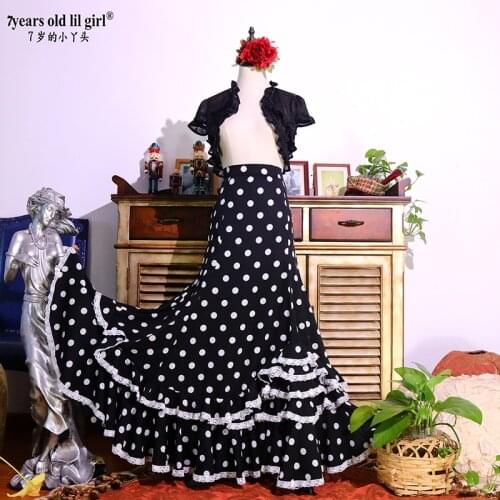 Spanish Flamenco Costume Performor Dress Women Girl Gyspy Ballroom Festival Performance Dance Wear DTT44