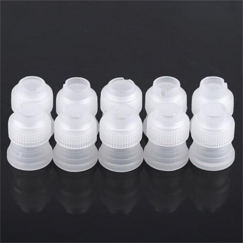 Fashion 10Pcs Icing Piping Nozzles Tips Cake Decorating Converter Coupler Pastry Tool Home Tips
