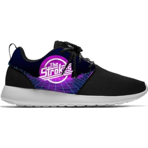 Strokes Indie Rock Band The Music Fashion Popular Sport Running Shoes Lightweight Breathable 3D Printed Men Women Mesh Sneakers
