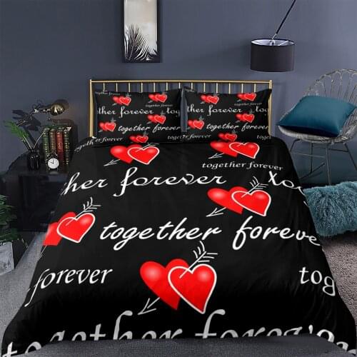 Fashion Love Bedding Set Duvet Cover Twin/Full/Queen/king Size One And Pillowcase Home Textiles Decor For Bedroom Quilt Cover