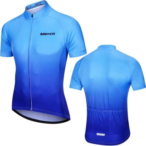 Mens Cycling Short Sleeve Jersey Summer Triathlon Blue Sports Top Quick Dry Bike Accessories Clothing Mtb Equipment Ciclismo