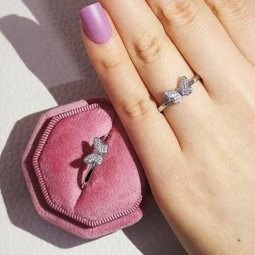 2021 new trendy Bow ring fashion ring for girl gift love Valentines Day gift jewelry wholesale moonso R5845