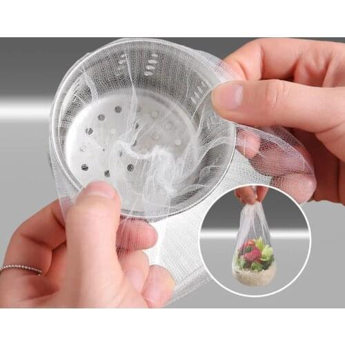 30/100PCS Sink Filter Mesh Bag Disposable Strainer Kitchen Bathroom Waste Filter with Drainage Hole Garbage Bag Clean Tools